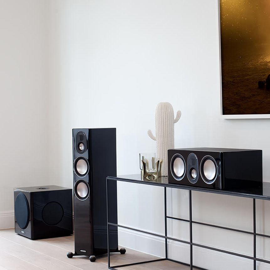 Monitor Audio system for home with a subwoofer